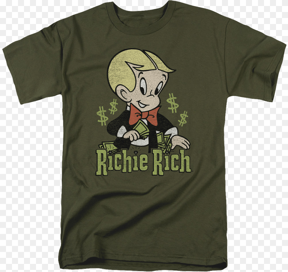 Richie Rich T Shirt Richie Rich Logo, Clothing, T-shirt, Baby, Person Png