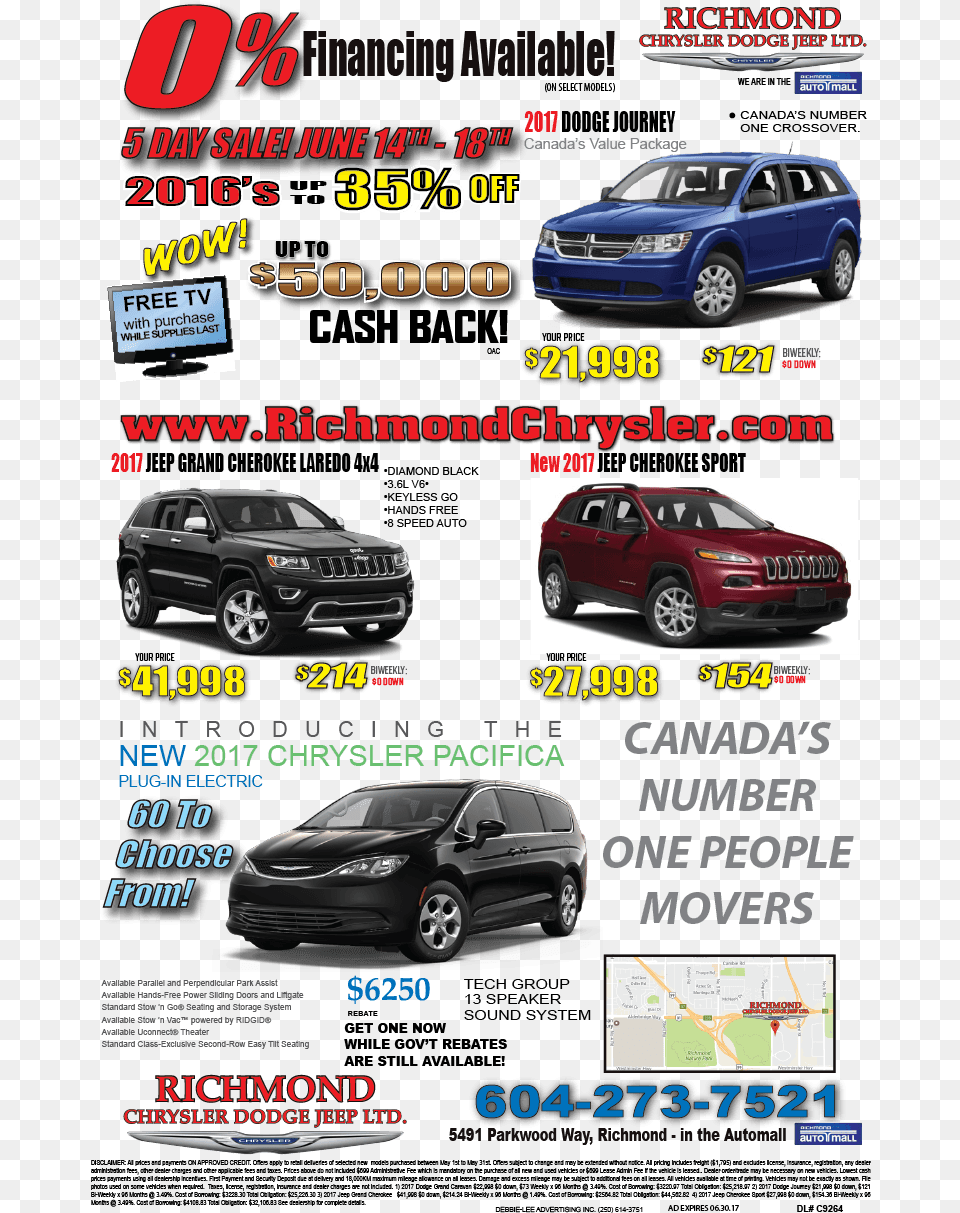Richmond Chrysler June 2 Executive Car, Advertisement, Vehicle, Transportation, Tire Free Png