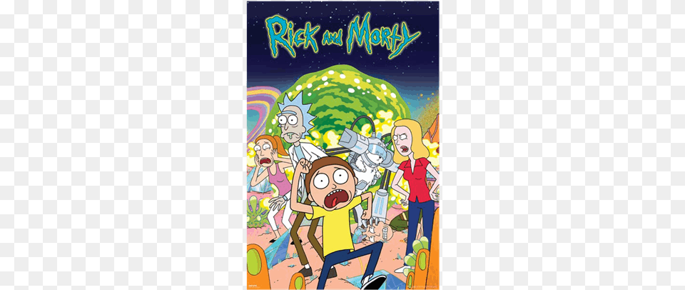 Rick Amp Morty Poster, Book, Comics, Publication, Person Png