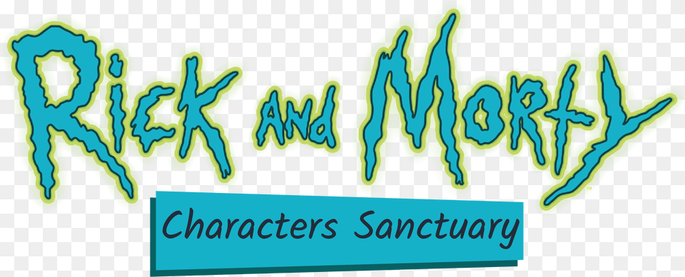 Rick And Morty, Turquoise, Art, Text Free Png Download