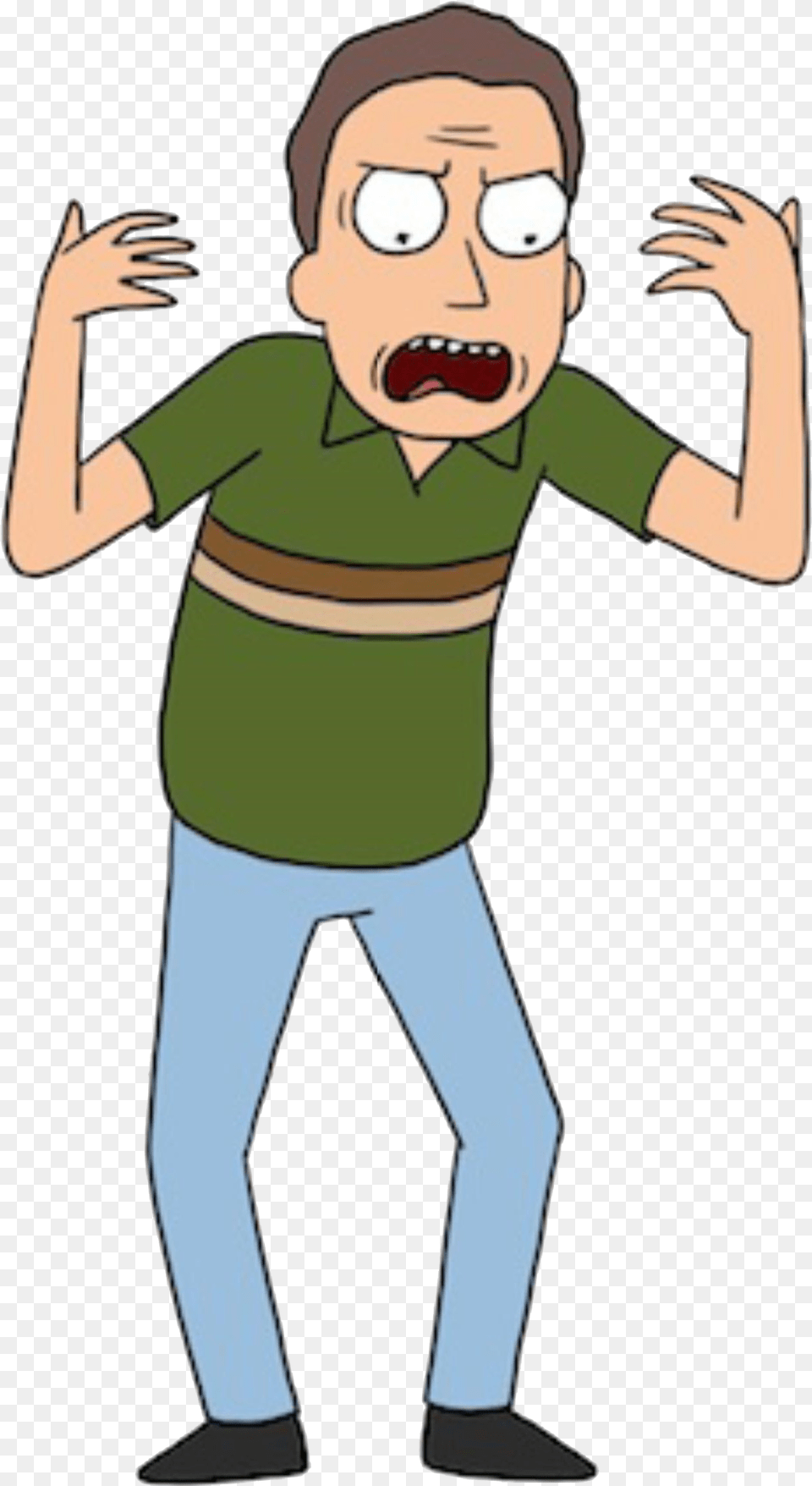Rick And Morty Angry Jerry, Person, Face, Head, Cartoon Png