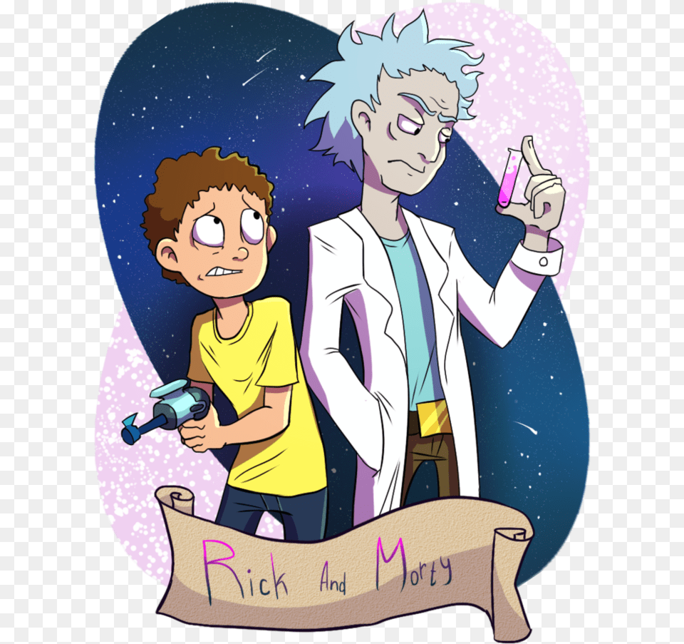 Rick And Morty Anime Version, Book, Comics, Publication, Baby Free Png Download