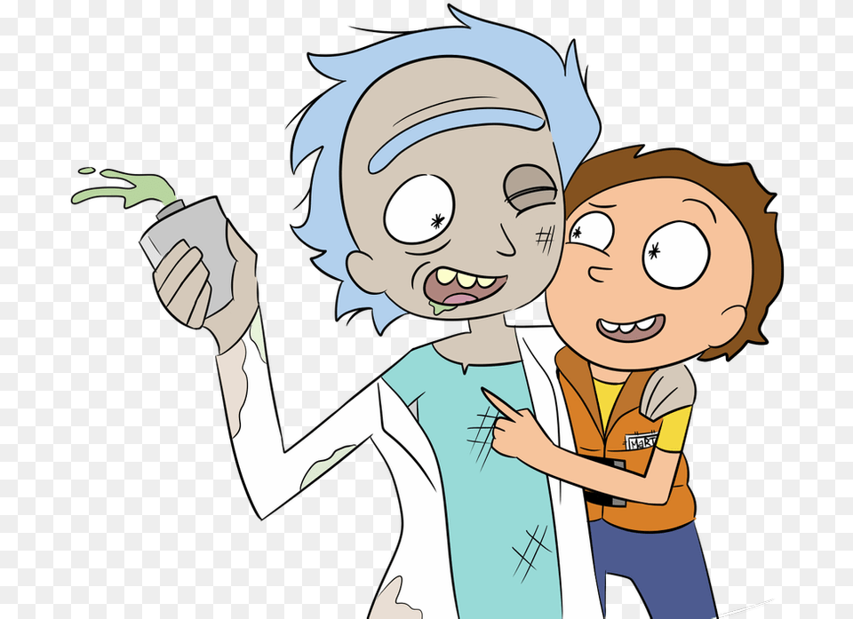 Rick And Morty Cartoon, Baby, Book, Comics, Person Free Png Download