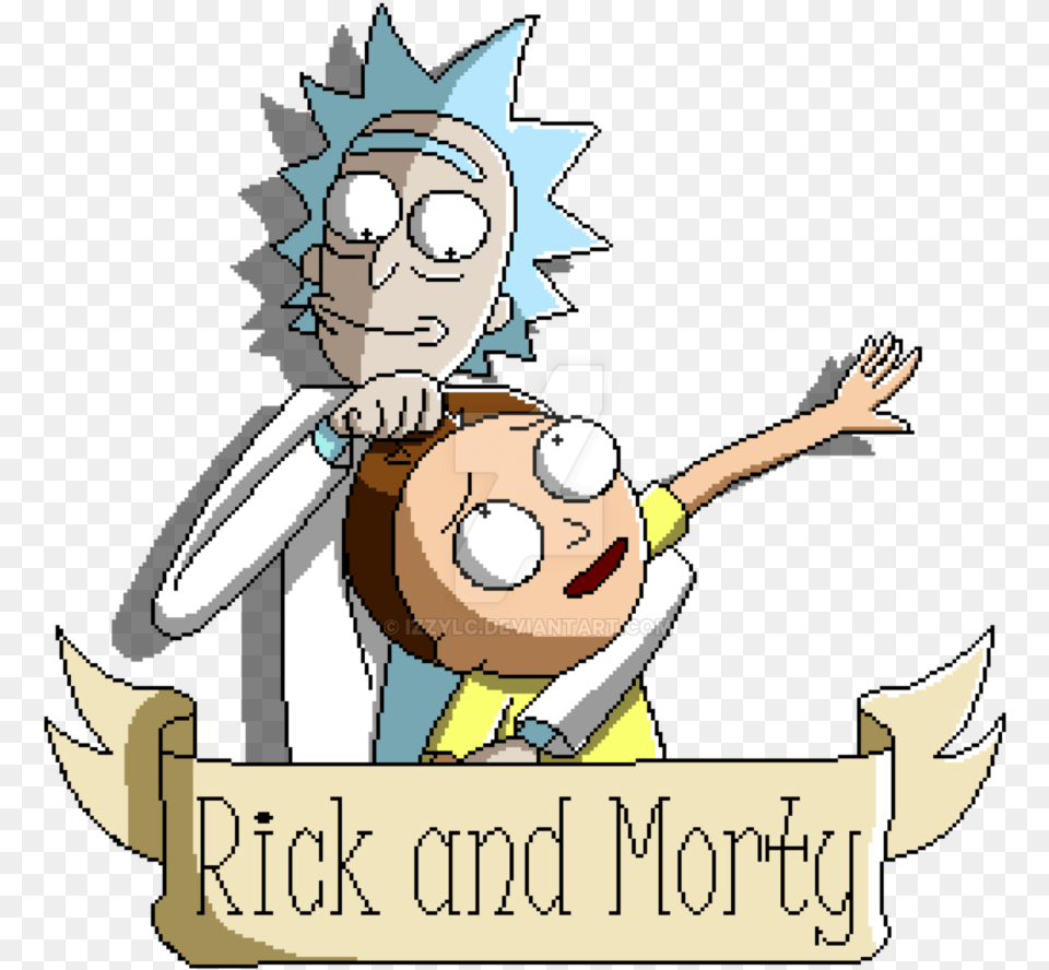 Rick And Morty Clipart Rick Sanchez Pixel Rick And Morty, Book, Comics, Publication, Baby Free Transparent Png