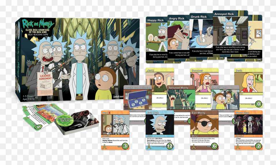 Rick And Morty Deck Building Game, Book, Comics, Publication, Person Png Image