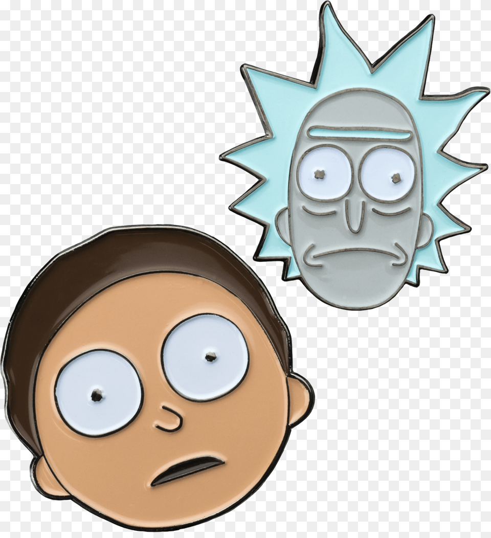 Rick And Morty Face Enamel Pin Png