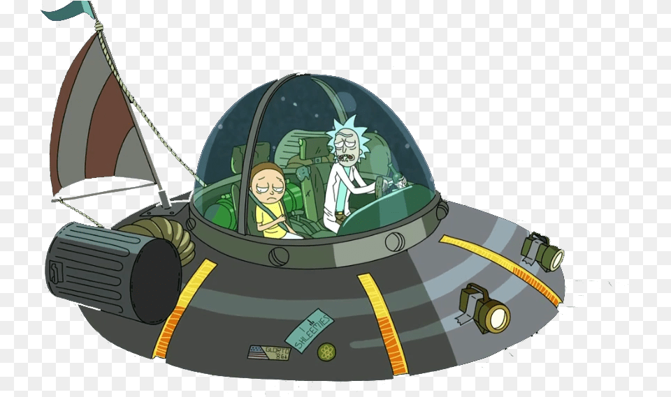 Rick And Morty Flying Saucer, Person, Face, Head, Anime Free Transparent Png