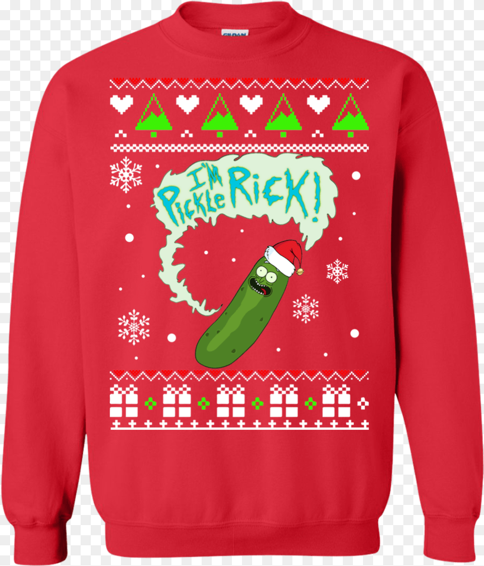 Rick And Morty I39m Pickle Rick Christmas Sweatshirt Kristensdesignsstore Pickle Rick Custom Painted Shoes, Clothing, Knitwear, Sweater, Hoodie Png