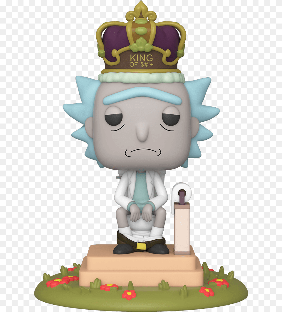 Rick And Morty King Rick Pop Deluxe Rick And Morty Season 4 Funko Pop, Nutcracker, Toy, Person, Head Png