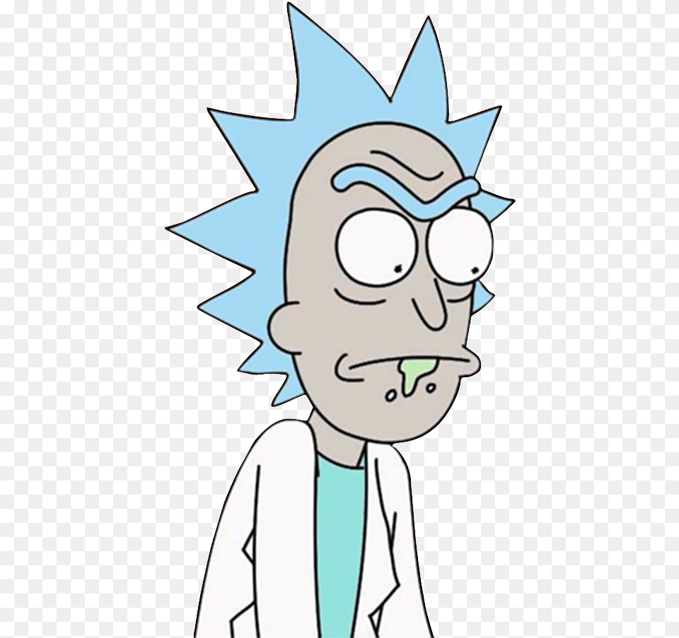 Rick And Morty Learn To Draw Cartoon Characters Angry Rick Sanchez, Clothing, Coat, Person, Face Free Png