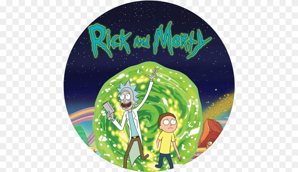 Rick And Morty Logo Rick And Morty Pop Socket, Photography, Publication, Book, Comics Free Transparent Png