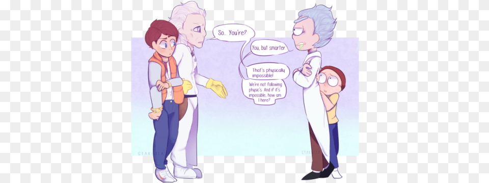 Rick And Morty Mcfly Doc, Book, Comics, Publication, Baby Png