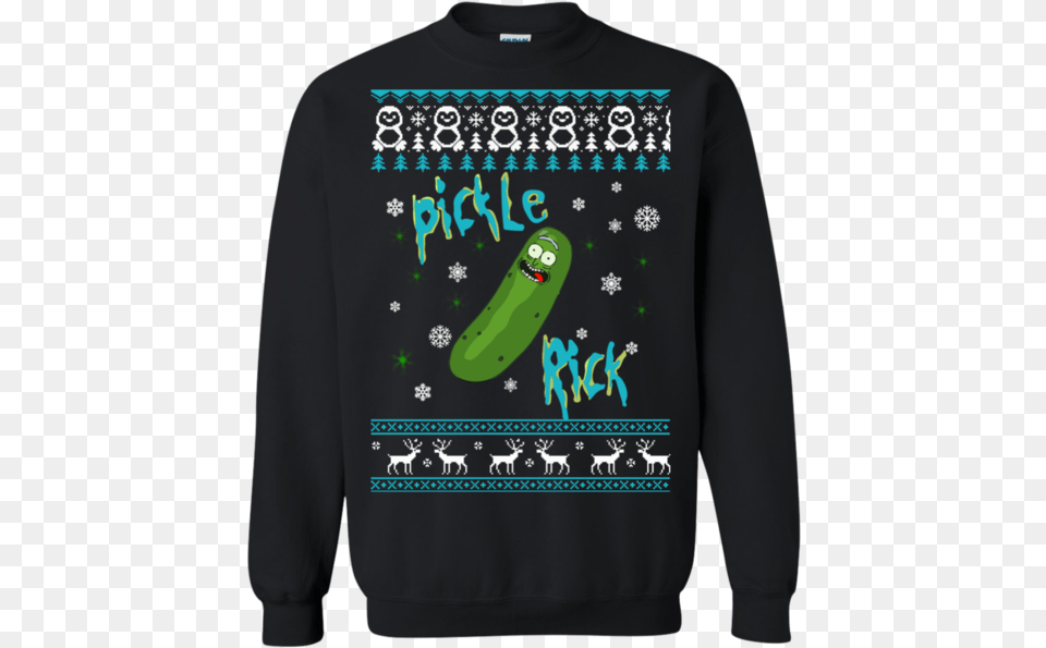 Rick And Morty Merry Pitmas Pitbull Christmas Sweater Shirt Hoodie, Clothing, Knitwear, Food, Relish Free Png