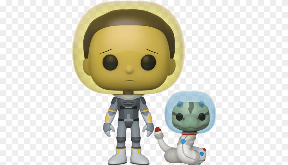 Rick And Morty Morty Space Suit With Snake Pop Vinyl Figure Serpent Rick Et Morty, Toy, Robot Free Png