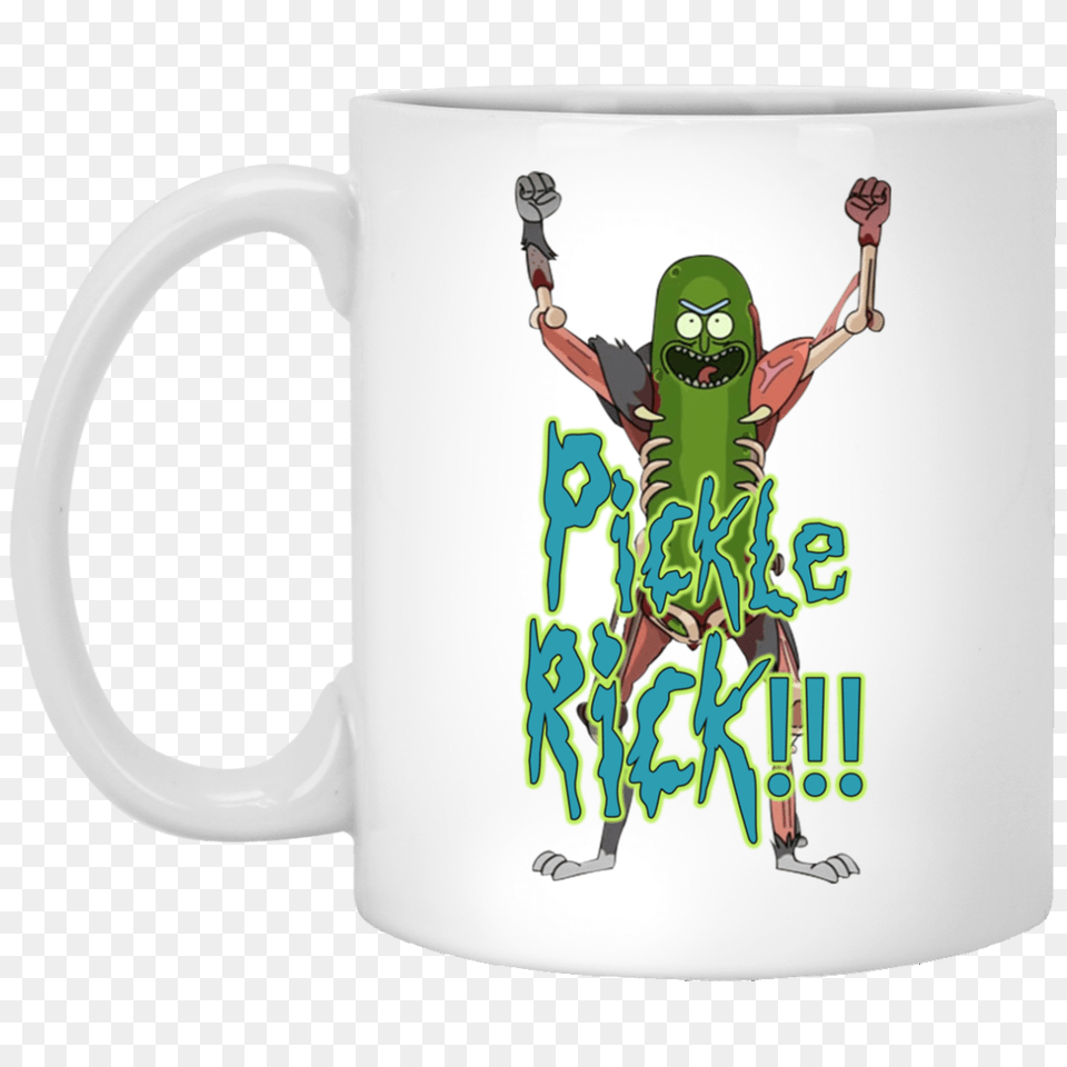 Rick And Morty Pickle Rick Coffee Mugs, Cup, Person, Beverage, Coffee Cup Free Transparent Png