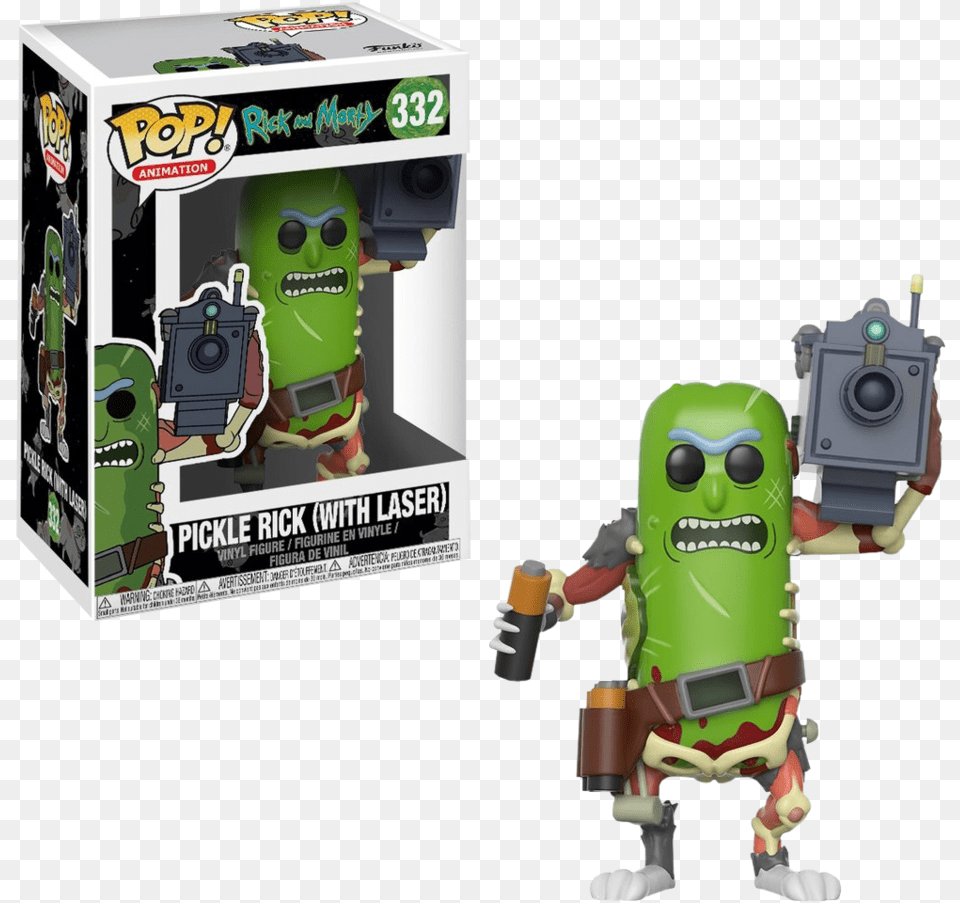 Rick And Morty Pickle Rick With Laser Pop, Robot, Toy, Person Free Png
