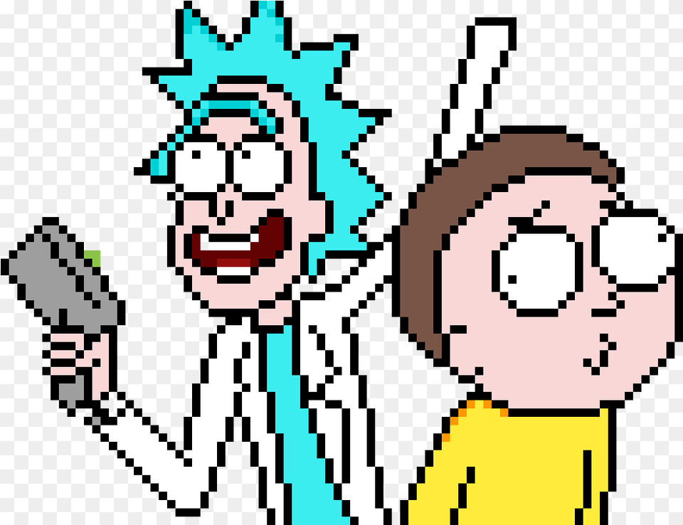 Rick And Morty Pixel Art, Photography, Performer, Person Png Image