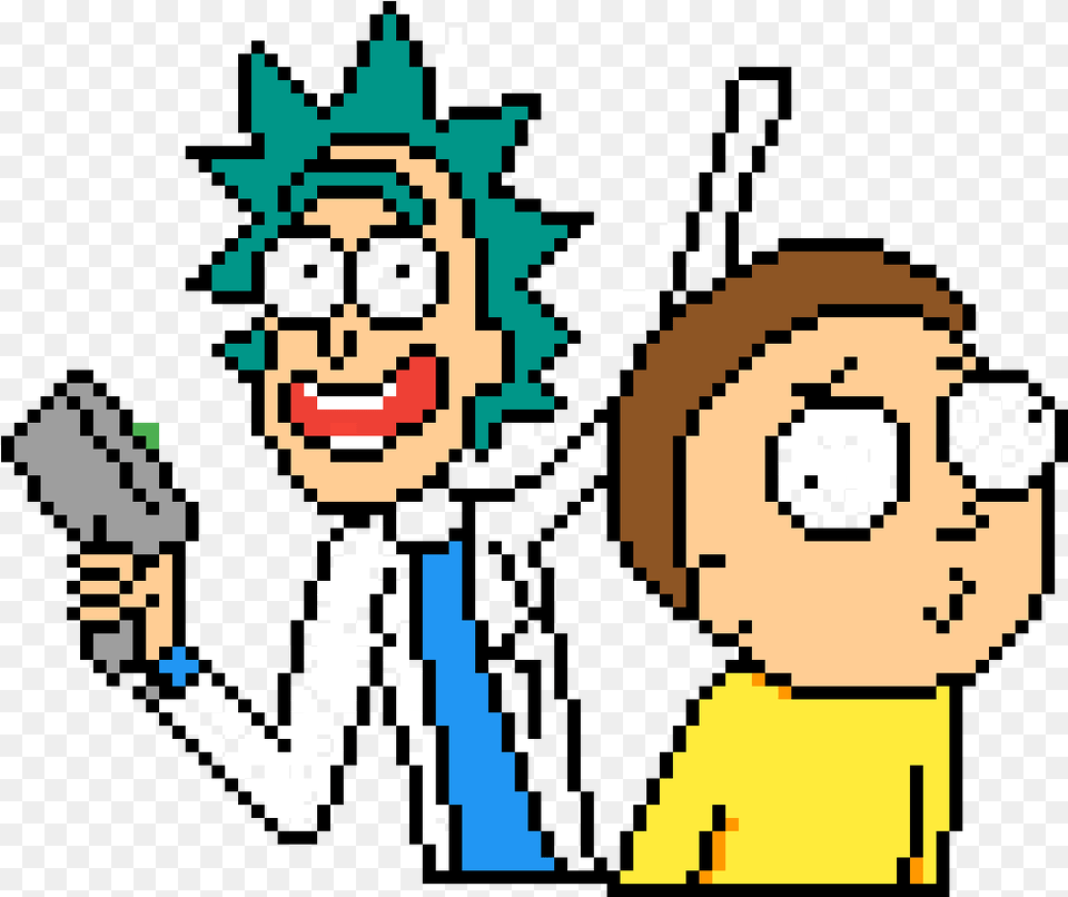 Rick And Morty Pixels, Photography, Face, Head, Person Png Image