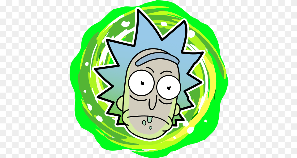 Rick And Morty Pocket Mortys Apps On Google Play Pocket Mortys Logo, Sticker, Green, Head, Face Png Image