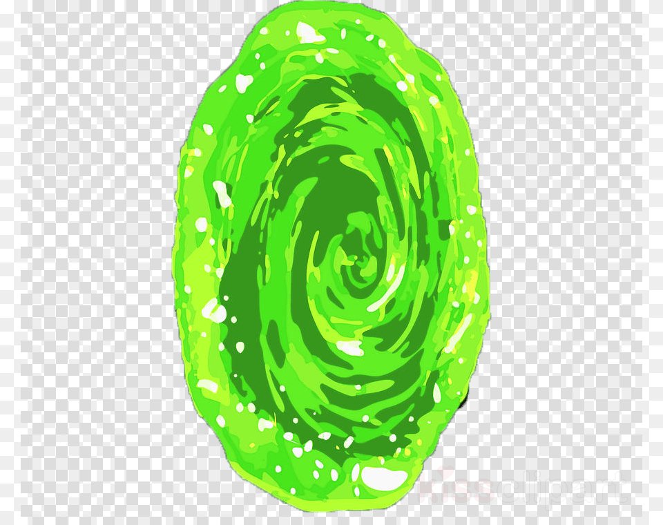 Rick And Morty Portal, Green, Spiral Free Png