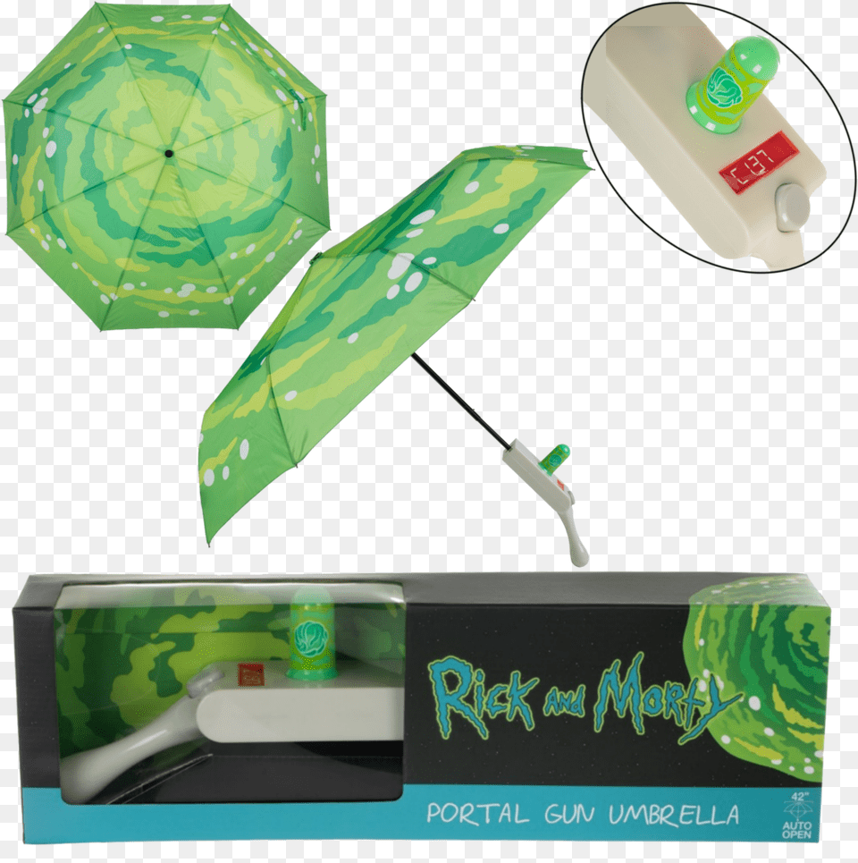 Rick And Morty Portal Gun Compact Umbrelladata, Canopy, Umbrella Free Png