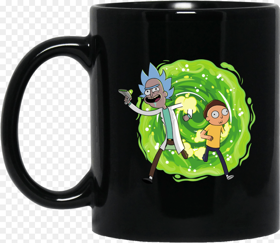 Rick And Morty Portal Heat Reactive Mug Supreme Rick And Morty Hoodie, Cup, Baby, Person, Beverage Free Transparent Png