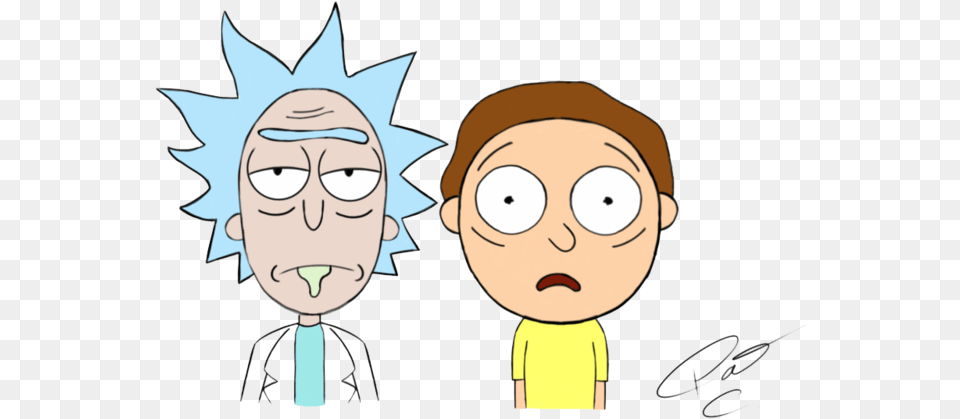 Rick And Morty Portrait, Book, Comics, Face, Head Png