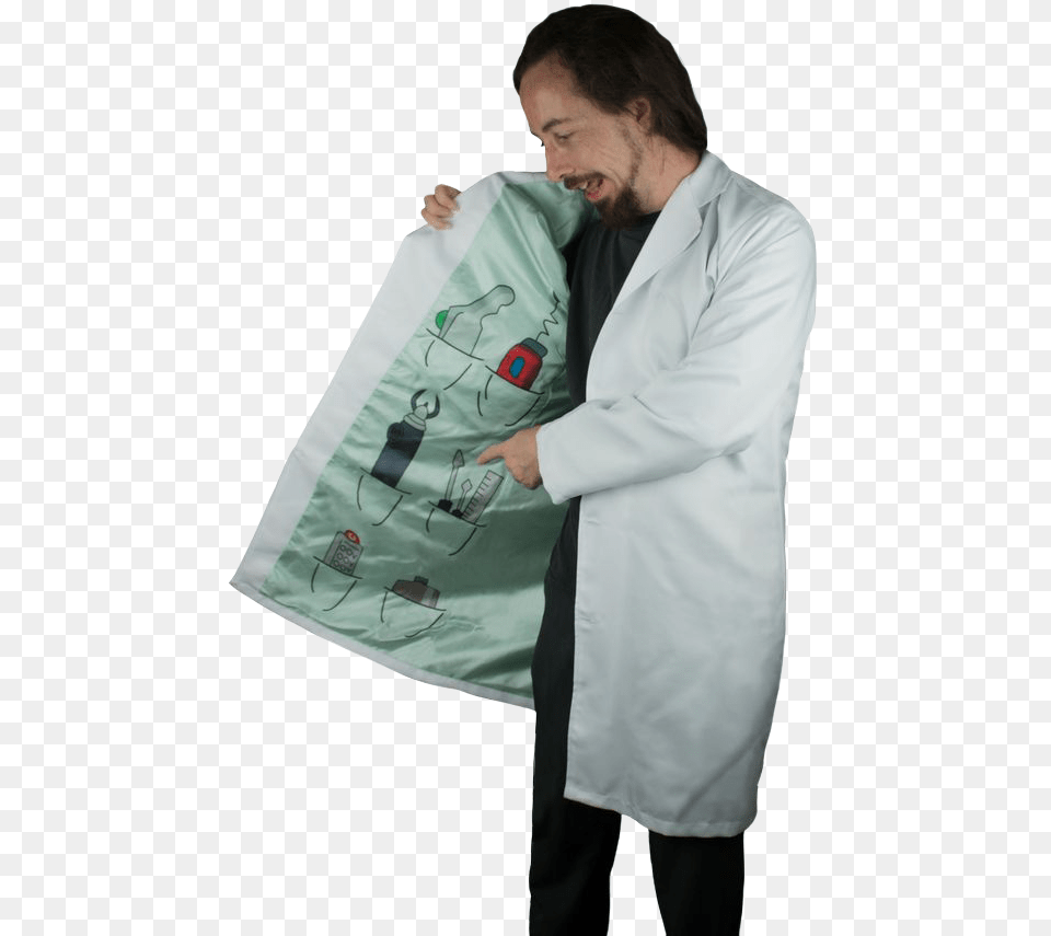 Rick And Morty Replica Lab Coat, Lab Coat, Clothing, Person, Man Png