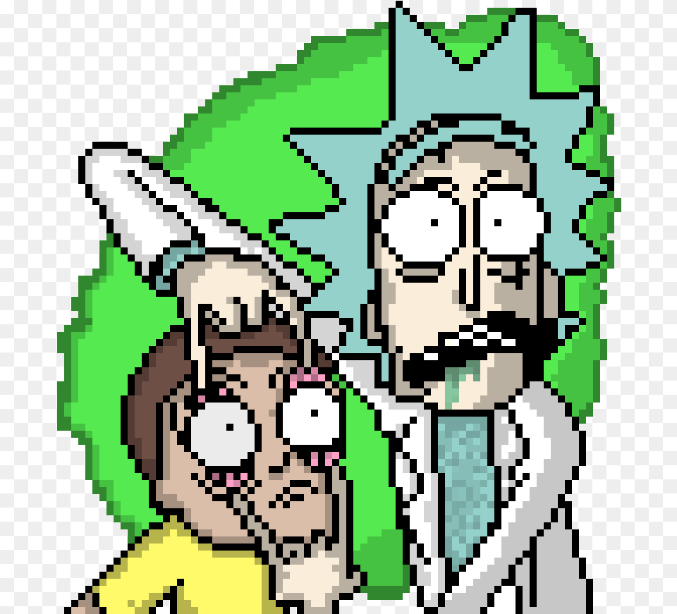 Rick And Morty Rick And Morty Pixel Art, Book, Comics, Publication, People Free Transparent Png