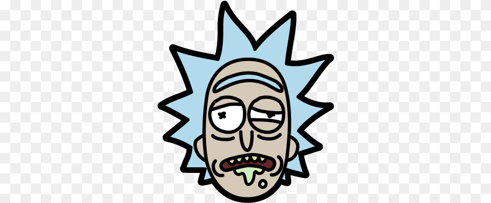 Rick And Morty Rick Face, Sticker, Person, Head, Photography Free Png Download