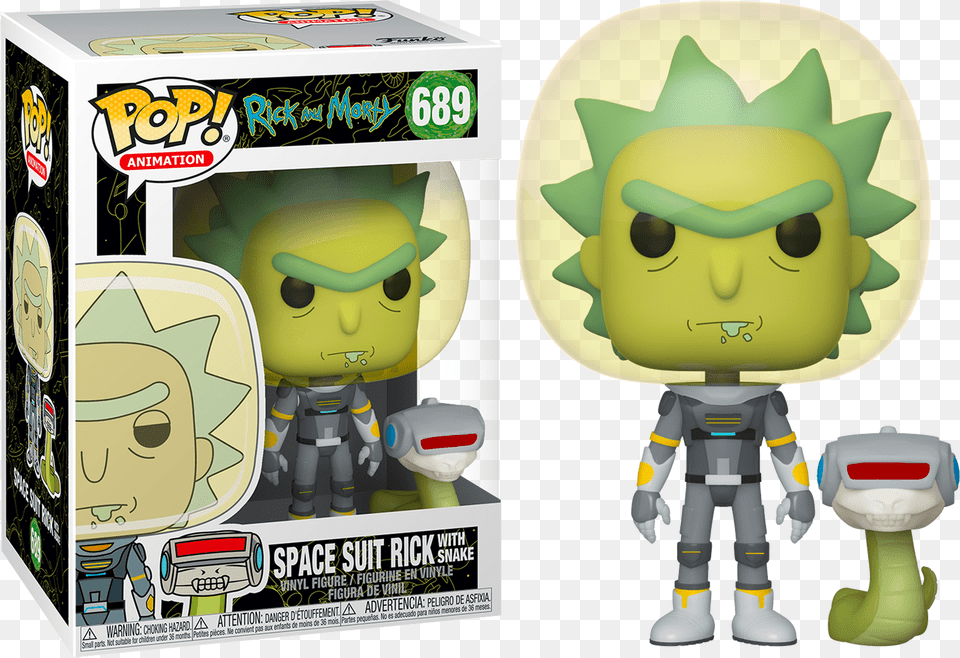 Rick And Morty Rick In Space Suit With Snake Pop Vinyl Figure Funko Pop Rick And Morty Space Suit, Toy, Baby, Person, Face Free Png