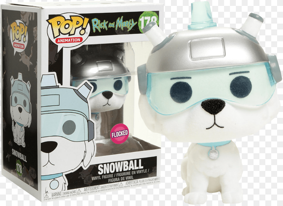Rick And Morty Snowball Funko Pop Flocked, Plush, Toy, Robot Png Image