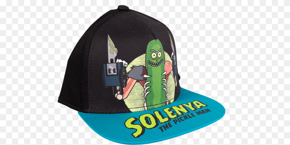Rick And Morty Solenya The Pickle Man Cap Baseball Cap, Baseball Cap, Clothing, Hat Png Image
