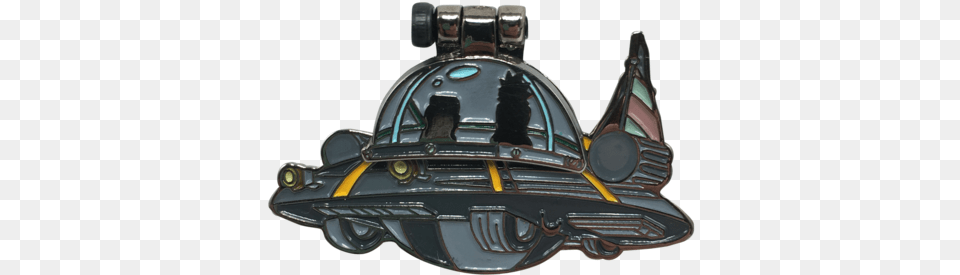 Rick And Morty Spaceship Flip Pin Vertical, Helmet, Car, Transportation, Vehicle Png Image