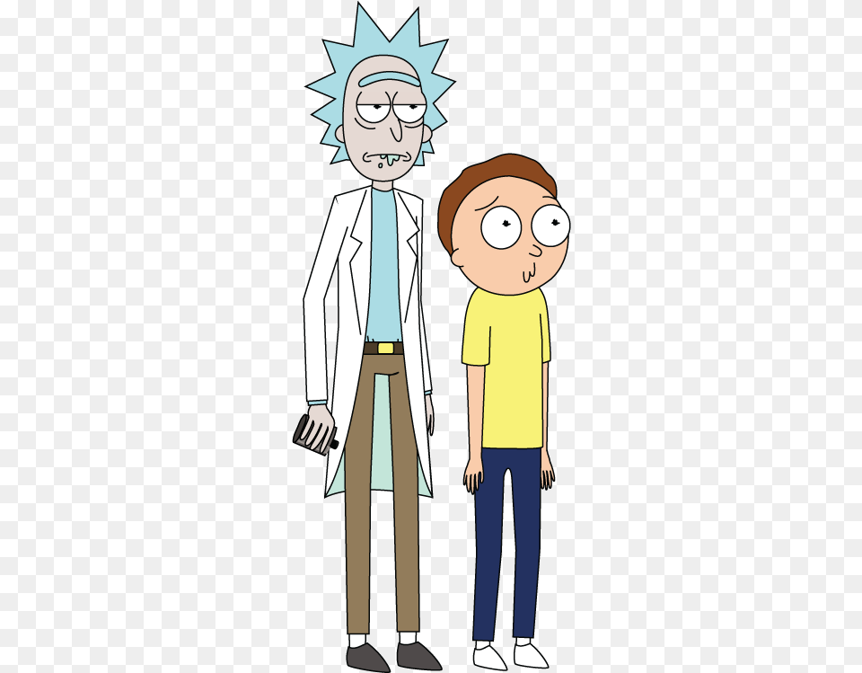 Rick And Morty Standing Rick E Morty, Book, Clothing, Coat, Comics Free Transparent Png