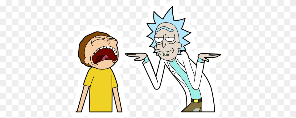 Rick And Morty Stickers Sharing, Clothing, Coat, Face, Head Png Image