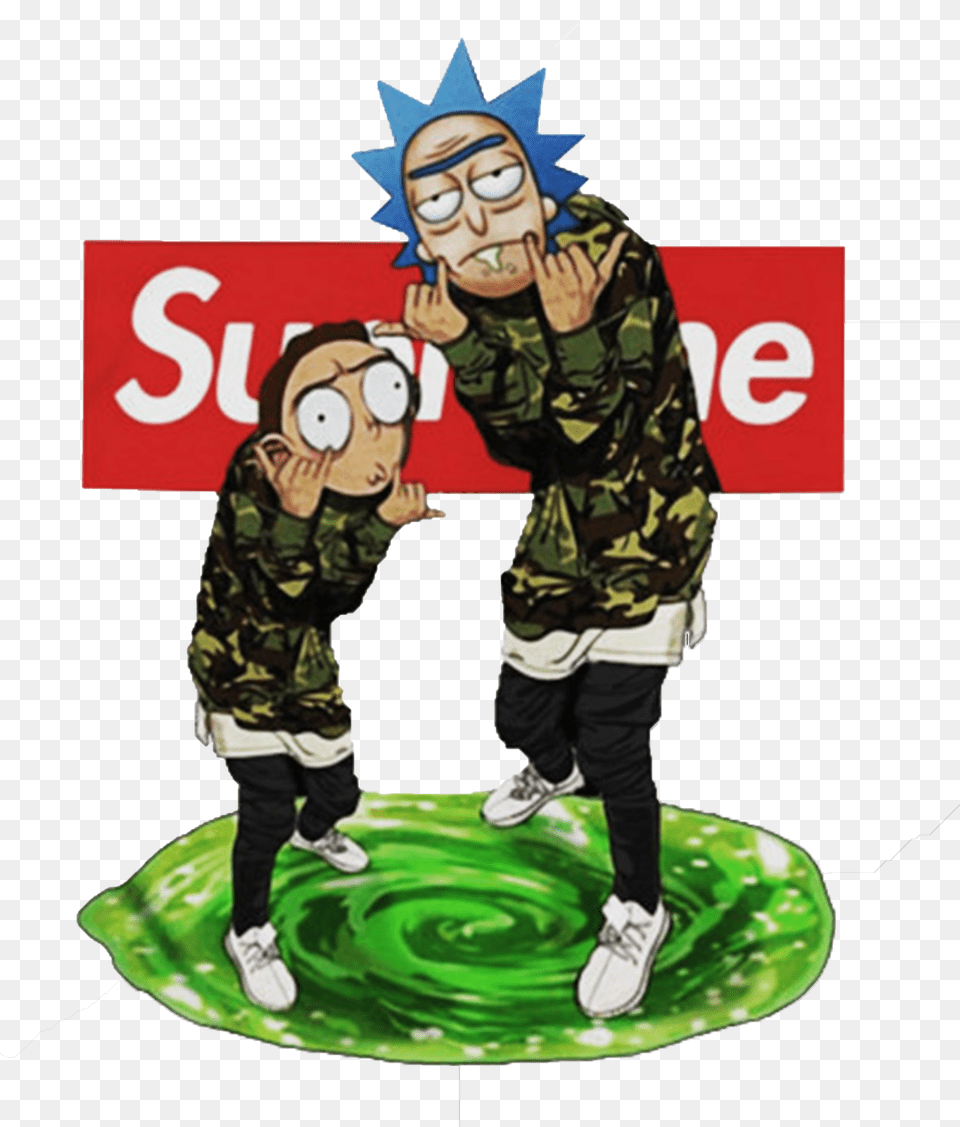 Rick And Morty Supreme Pictures Rick And Morty Supreme, Adult, Person, Man, Male Free Png