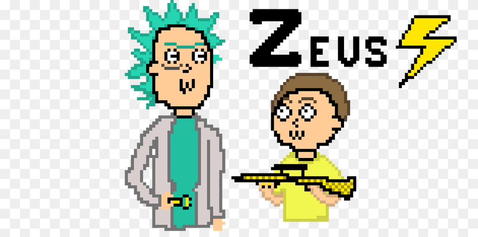 Rick And Morty With Tasers Pixel Art Maker, Baby, Person, Face, Head Free Png