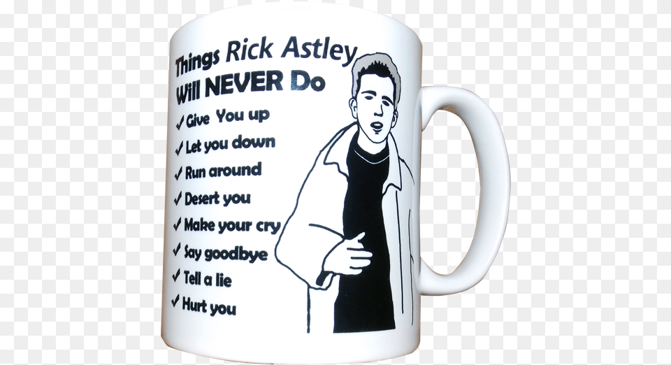 Rick Astley Mug Birds Yard Sheffield Mugs Serveware, Cup, Face, Head, Person Png