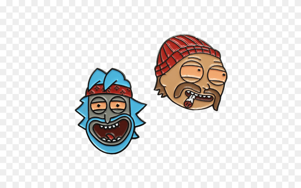 Rick Chong Morty Cheech Pin Set Shittty Stufff, Face, Head, Person, Baby Free Png Download