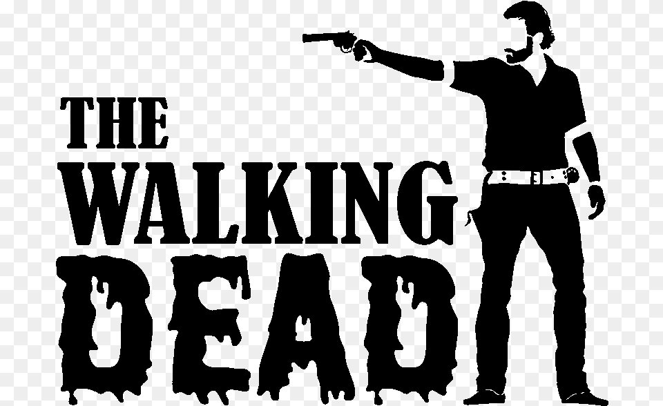 Rick Grimes Negan Carl Grimes Daryl Dixon Michonne Walking Dead Rick Silhouette, Gray Free Transparent Png