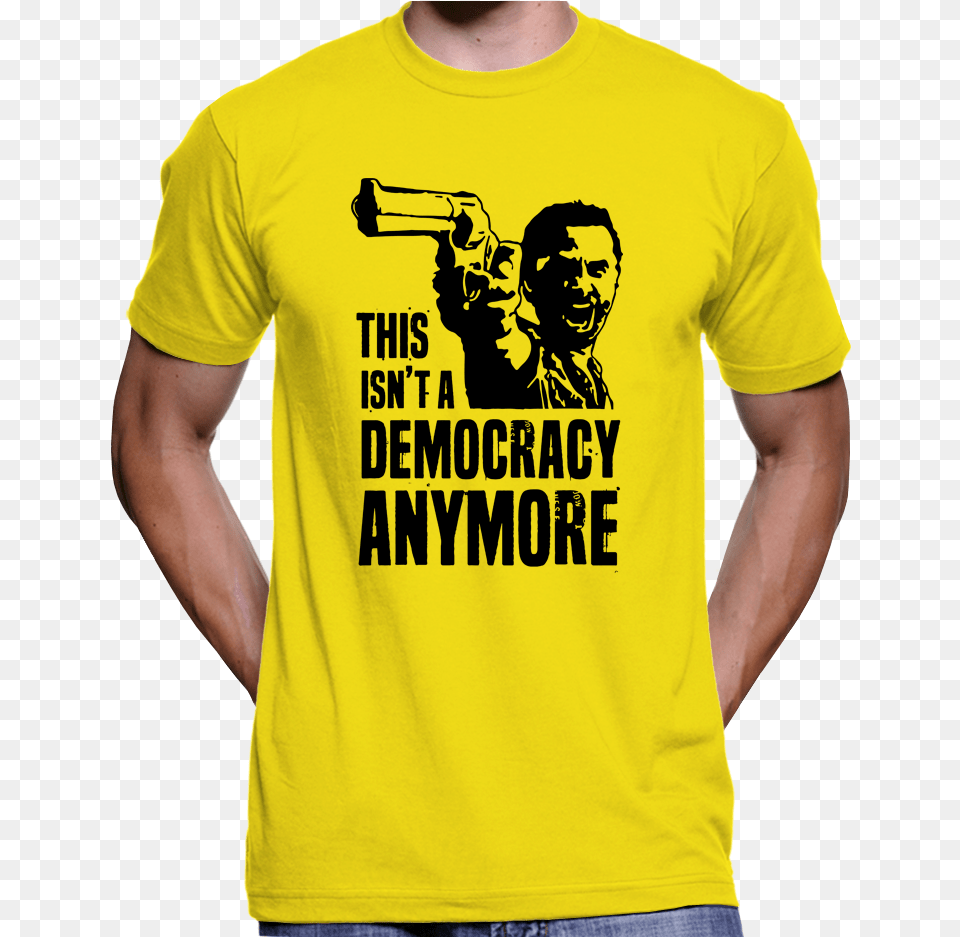 Rick Grimes Quotthis Isn39t A Democracy Anymorequot The Walking Tommy Robinson T Shirt, T-shirt, Clothing, Person, Man Png Image