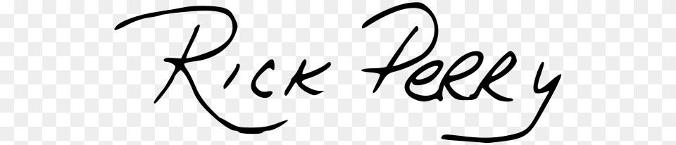 Rick Perry Signature, Gray Free Png