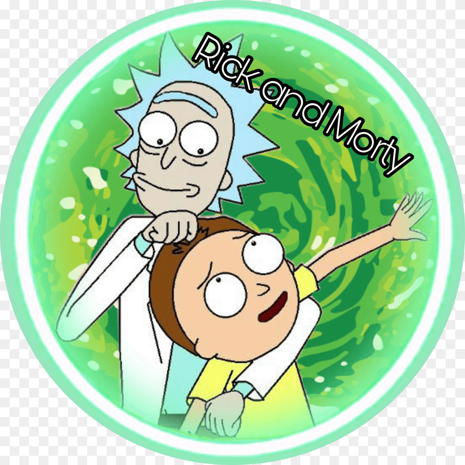 Rick Rickandmorty Morty Portal Green Happy Freetoedit Wubba Lubba Dubb Dubb Free Png