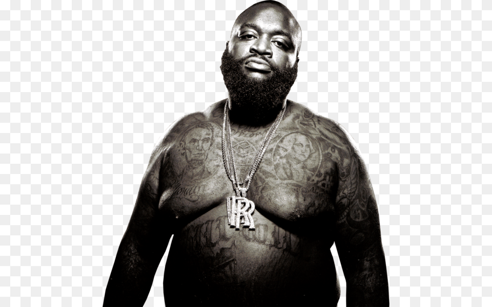 Rick Ross, Tattoo, Skin, Person, Necklace Png Image