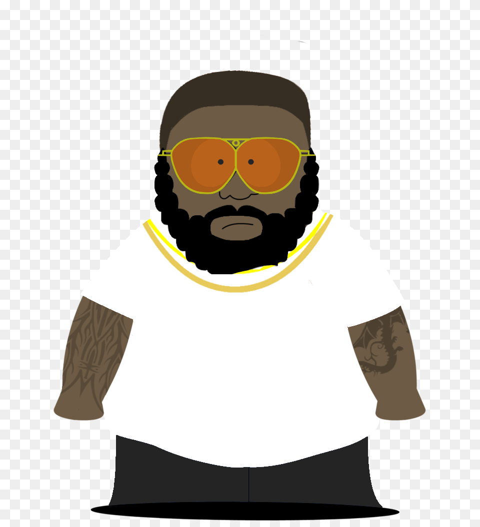 Rick Ross Sp, T-shirt, Clothing, Sunglasses, Person Free Transparent Png