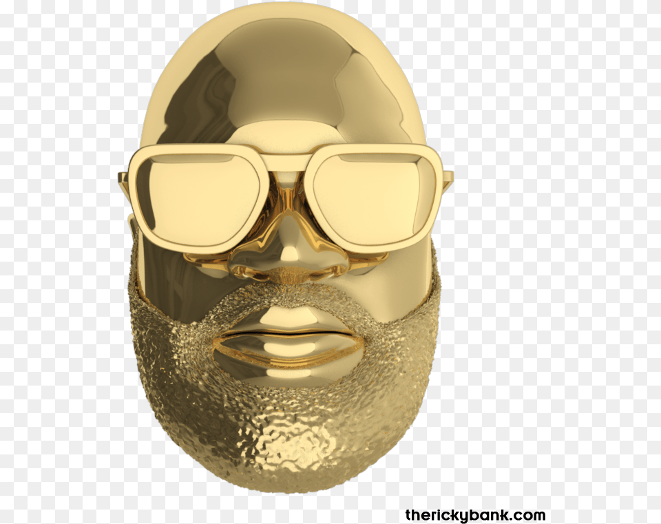 Rick Ross With Gold Transparent Full Rim, Accessories, Glasses, Goggles, Chandelier Free Png