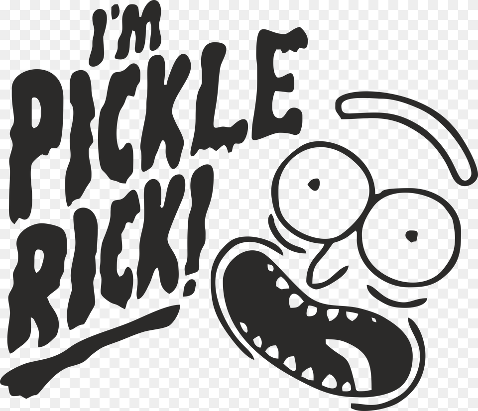 Rick S Morty Pickle Rick Cartoon, Stencil, Text, Person, Baby Free Transparent Png