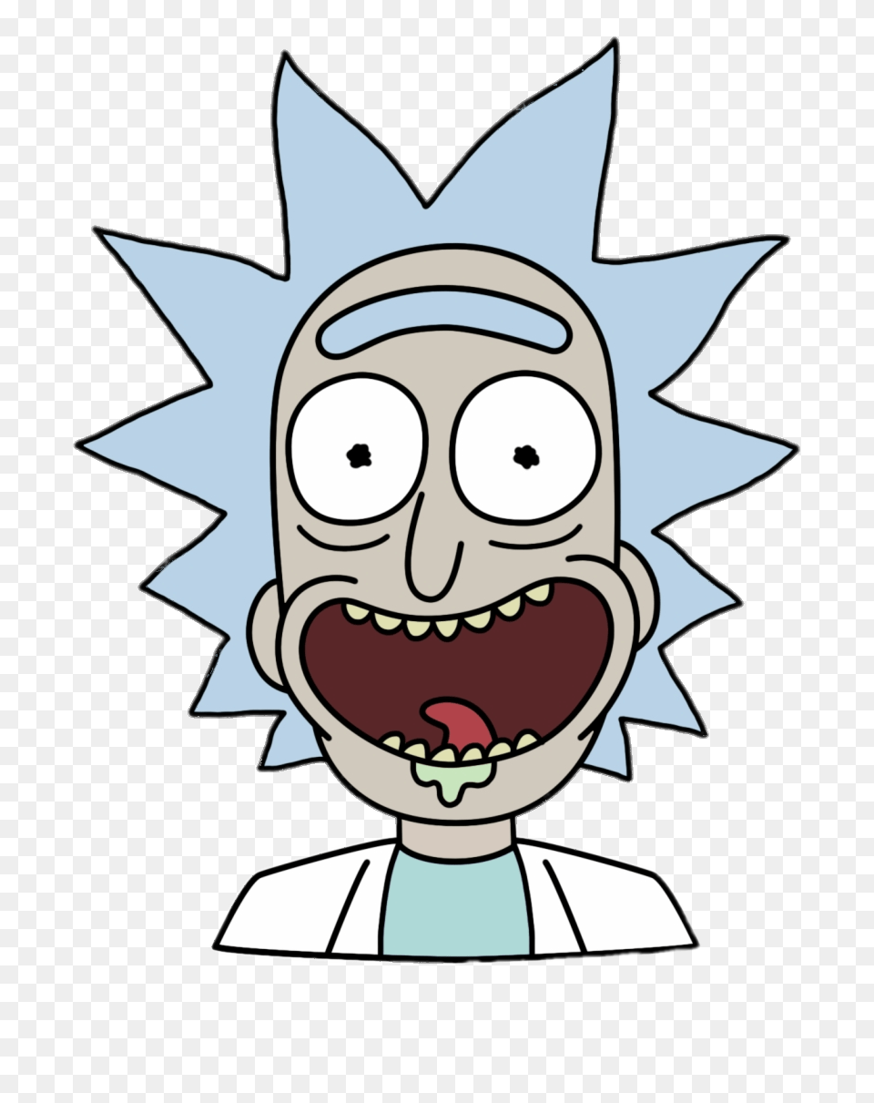 Rick Sanchez Face Image Happy Rick From Rick And Morty, Cartoon, Baby, Person, Head Free Transparent Png