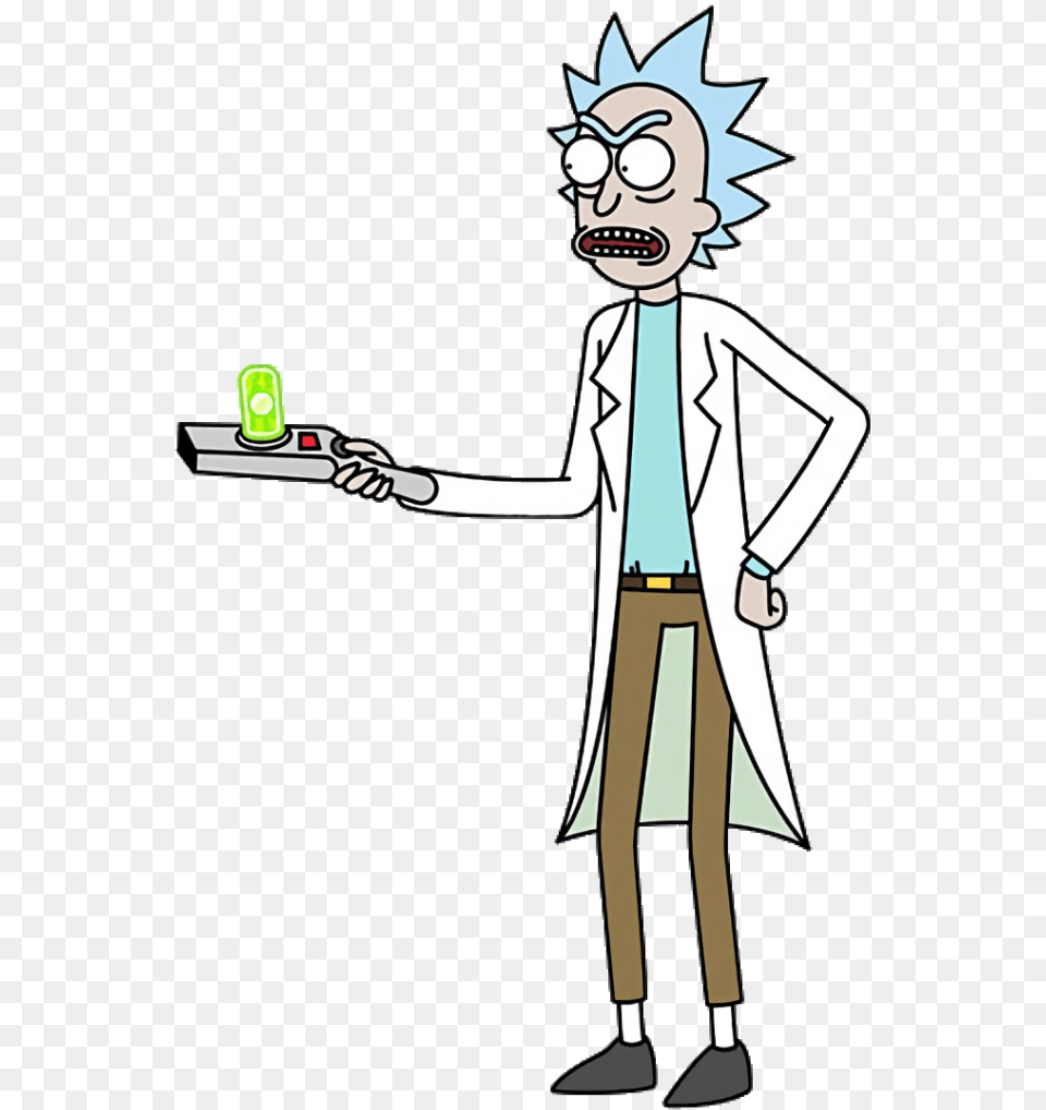 Rick Sanchez Rick With Portal Gun, Clothing, Coat, Book, Comics Free Transparent Png